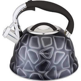 Електричний чайник Kinghoff KH-1064 з нержавіючої сталі, 2.7 л, індукційний, з свистком