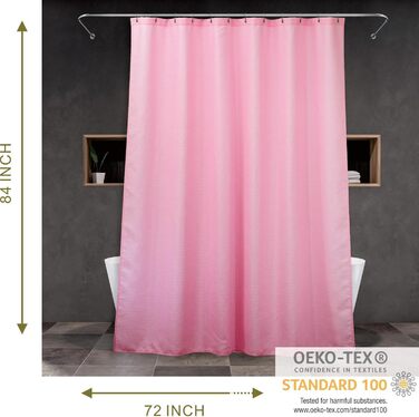 Штора для душу з малюнком вафель, водонепроникна, 183x183 см, рожева - міцний поліестер