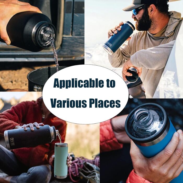 Ice Blockers for Yeti Rambler bottles, prevent cubed or crushed ice from entering your drink, fits 18, 26, 1020 ml bottles, 2 pack