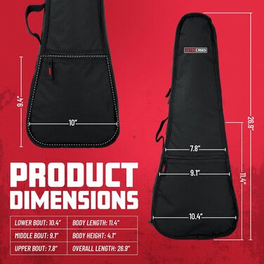Чохол для укулеле Tenor Gator Cases GBE-Elect - міцний, з відділенням для аксесуарів, чорний