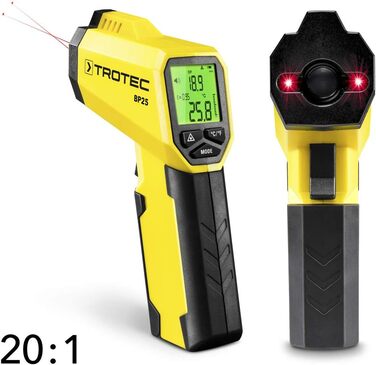 Інфрачервоний термометр Trotec BP25 – лазерний пірометр з визначенням точки роси, діапазон вимірювання -50°C до +260°C