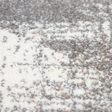 Килим Paco Home для вітальні та спальні: короткий ворс, вінтажний стиль, пастельний колір, абстрактний дизайн, 120x170 см, сірий