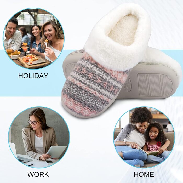 Тапочки жіночі AONEGOLD зимові теплі з плюшу, зручні, з пам'яті ефекту, унісекс, для дому та вулиці, антиковзаючі, 38/39 EU, рожеві