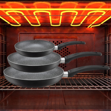 Набір антипригарних сковорідок для індукційних плит (20, 24, 28 см)