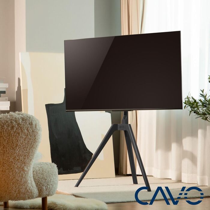 Настінне кріплення для телевізора CAVO Motion 32-70 дюймів, до 45 кг, VESA 400x400, поворотне, чорне