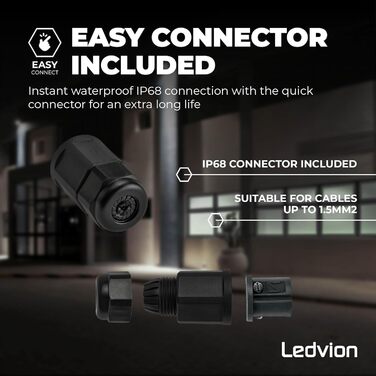Світлодіодний прожектор Ledvion 100 Вт, 12000 Лм, IP65, 4000K, швидкий монтаж