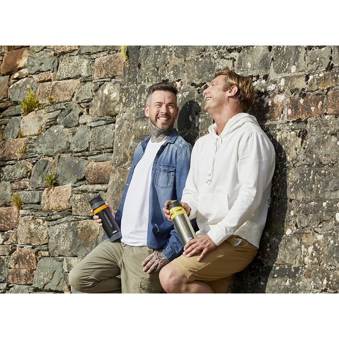 Термос Mattschwarze Ultimate Flask (900 мл), чорний матовий, з нержавіючої сталі, для гарячих та холодних напоїв, з герметичним кришкою, (Gun Metal)