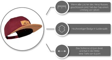 Кепка бейсболка Jumping Bird • Змінний розмір • Outdoor Snapback • Бордовий колір