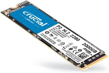 SSD Crucial P2 2TB M.2 PCIe Gen3 NVMe - внутрішній накопичувач, 2400 МБ/с