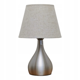 Сенсорна настільна нічна лампа з LED-абжуром, срібляста