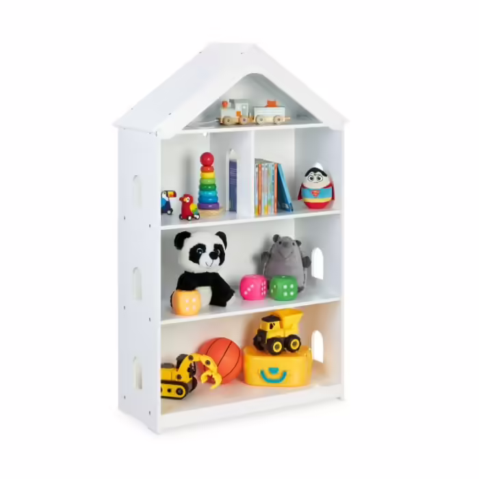Relaxdays Tall Children's Shelf in House Shape