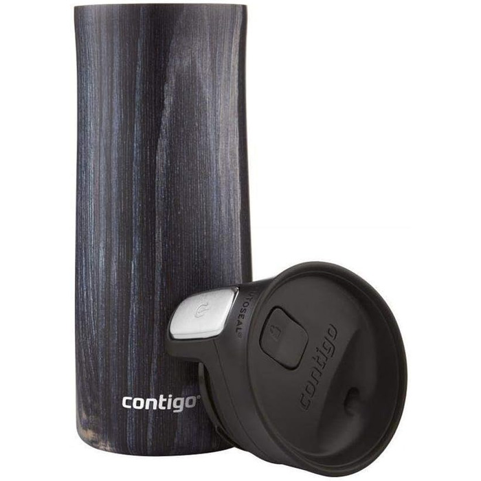 Термокружка Contigo Pinnacle Autoseal, 420 мл, нержавіюча сталь, з кришкою Easy-Clean, BPA-free, Indigo Wood