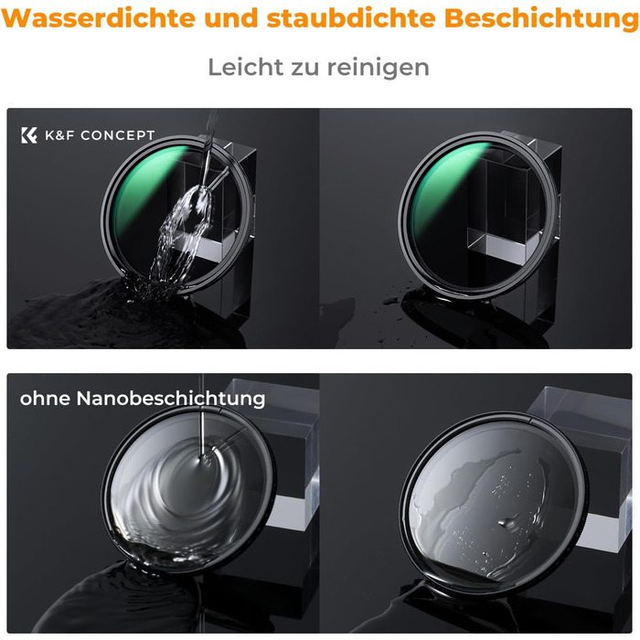 Фільтр ND K&F Concept 67mm Variabler (змінний) - Графiчний фiльтр ND2-32 (1-5 Stop) для об'єктивів та смартфонів