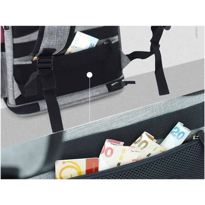 Рюкзак для вигулу домашніх тварин HYZH, 40x37x28 см, для собак та котів, дихаючий, складний, стильний