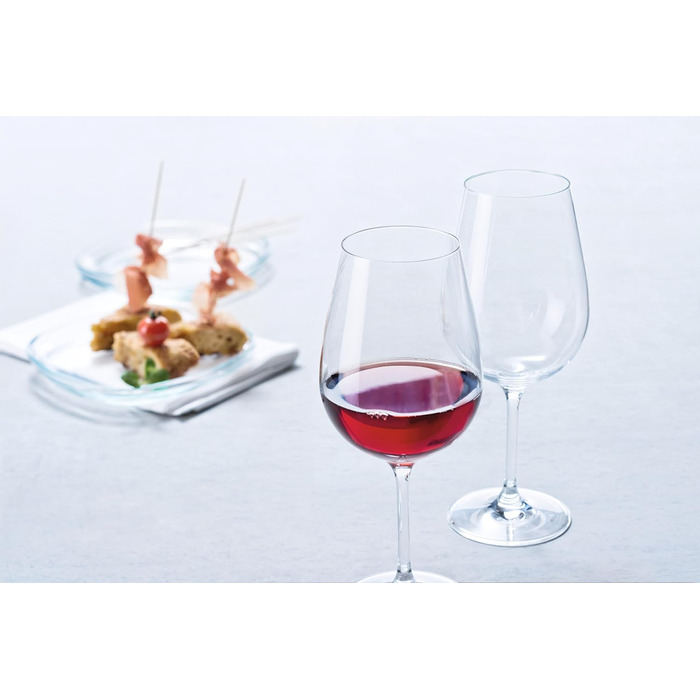 LEONARDO HOME Red Wine Glasses, Glass, Set of 6 (Pack of 1), 6