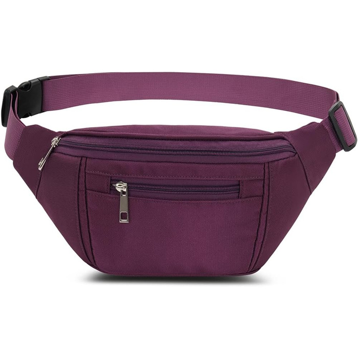 Чоловіча/жіноча поясна сумка на пояс, водонепроникна, для спорту, подорожей, фітнесу, велосипеда, кемпінгу, лілу