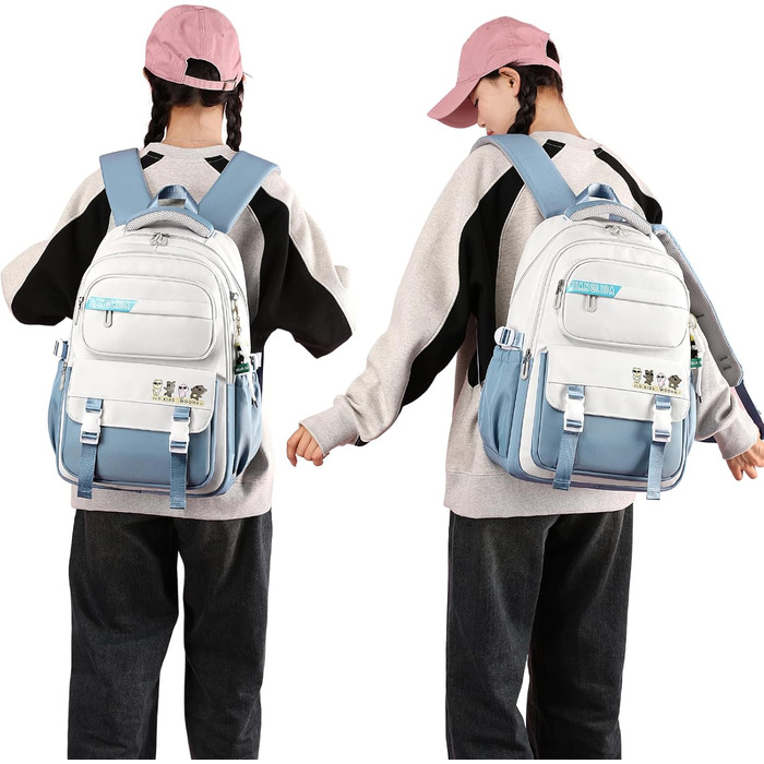 Шкільний рюкзак JANSBEN: водонепроникний, для підлітків, з відділенням для ноутбука, 30L, нейлон, коричневий