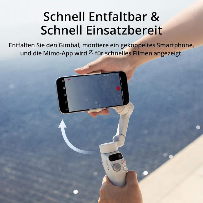 DJI Osmo Mobile 7 - Стабілізатор для смартфона з інтегрованим штативом, 3-осьовий, ActiveTrack 7.0, ShotGuides, 10 годин роботи