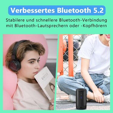 MP3-плеєр AiMoonsa 64GB з Bluetooth 5.2, FM-радіо, HiFi-звук, E-Book, вбудований HD-динамік та функцією запису голосу, чорний