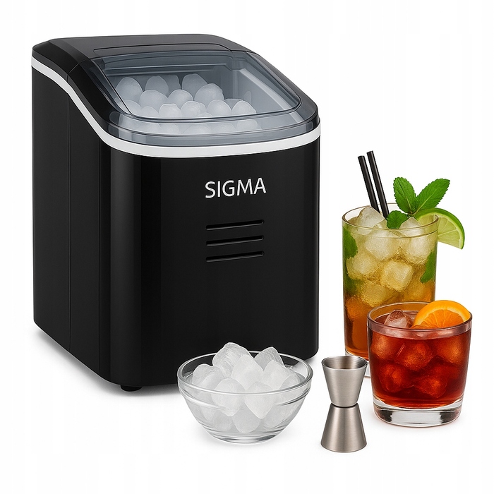 Льодогенератор Sigma, чорний, 112 Вт, 12 кг/24 год, 2,2 л