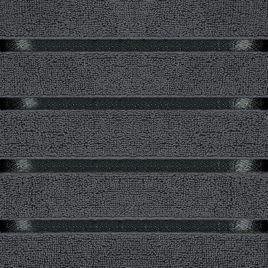 Набір рушників Utopia Towels 8 шт. (2 великі, 2 середні, 4 маленькі) з петлею для підвішування, 97% бавовна, швидковисихаючі, сірий колір