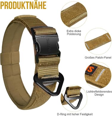 Нашийник для собак OneTigris X11: міцний нейлон, регульований, з м'якою підкладкою, металевий замок та світловідбиваючі елементи