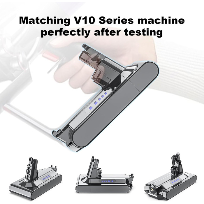 Замінний акумулятор 6000mAh для пилососів Dyson V10 (SV12, Animal, Absolute, Motörhead, Fluffy, Total Clean)