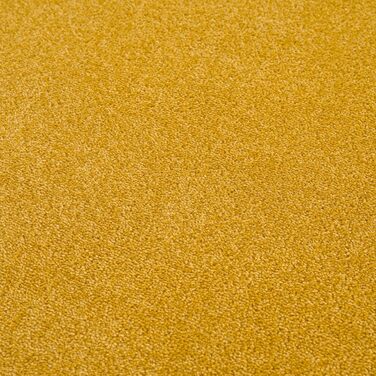 Жовтий килим Kurzflor для вітальні, спальні, офісу, дитячої кімнати та кухні - 120 x 170 см