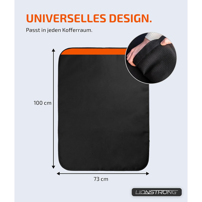 Захист для багажника автомобіля [з підкладкою & водовідштовхувальний] – універсальний килимок для багажника, підходить для легкових автомобілів та SUV – захист багажника для собак – стійкий до подряпин та ковзання 100x73 см