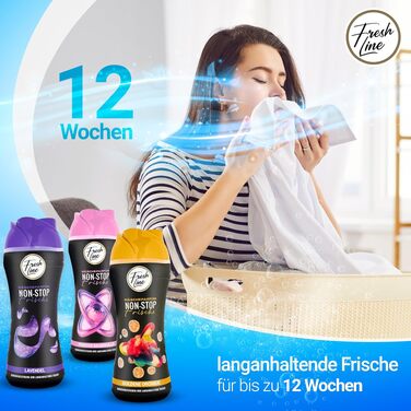Парфумовані перли для прання Freshline, ароматизатор для пральної машини «Свіжа бавовна», 6 x 300 г