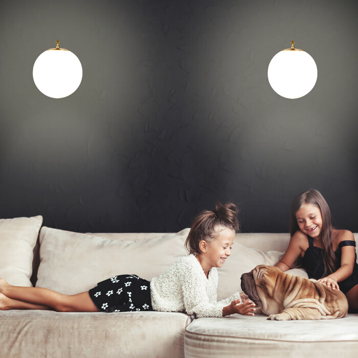 Relaxdays Brass Globe Wall Light