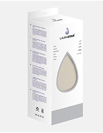 Laurastar Universal Ironing Cover - Beige Cotton Cover for Ironing Boards - 131cm x 55cm - Clip-On Design, Machine Washable