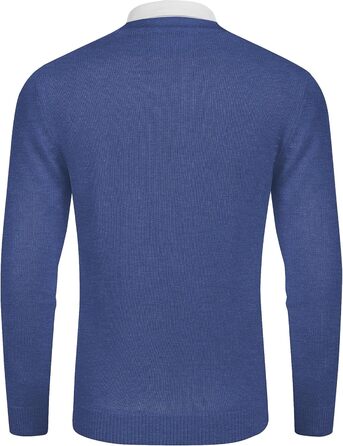 Чоловічий в'язаний кардиган COOFANDY з V-подібним вирізом, повсякденний, легкий, на ґудзиках, синій (M)