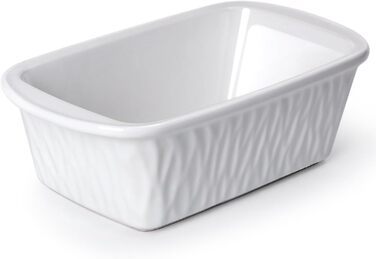NUTRIUPS Ceramic Loaf Pan, 28 cm x 15 cm, Rectangular, for Baking, Porcelain, Non-Stick Coating, White