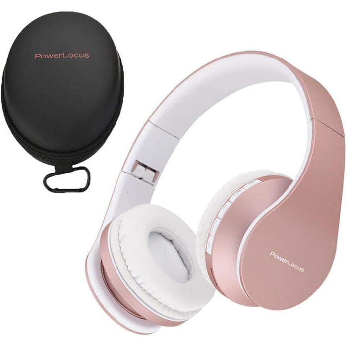 Бездротові навушники PowerLocus Over Ear Bluetooth з мікрофоном (Rose Gold)