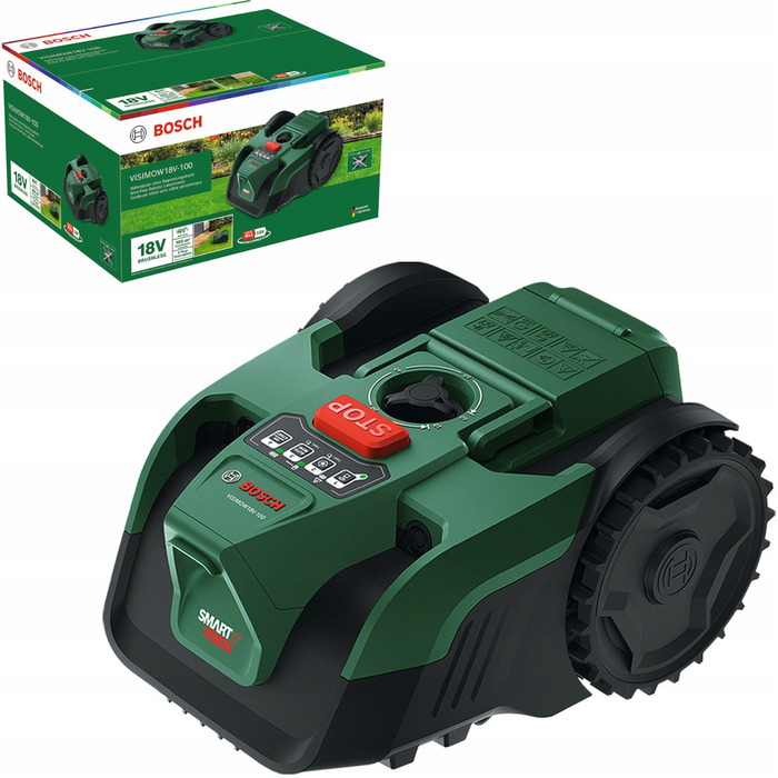 Робот-газонокосарка Bosch Visimow 18V-100 з акумулятором 1x4,0Ah