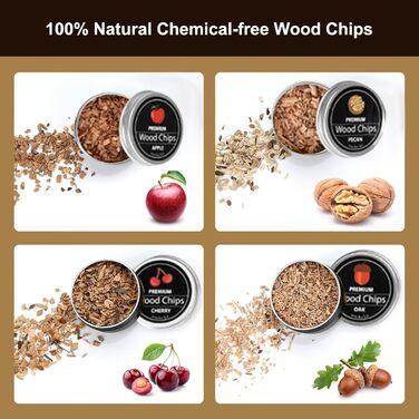 Набір для приготування коктейлів з димом: ретро-набір для віскі та бурбона з ліхтариком, 4 смаки