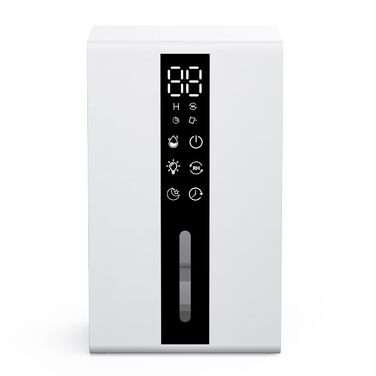 Електричний осушувач повітря 1800 мл з баком - осушувач повітря 2 швидкості, антизаморожувальна система, таймер 6-48 годин & RGB підсвітка 7 кольорів, ідеальний для спальні та ванної кімнати