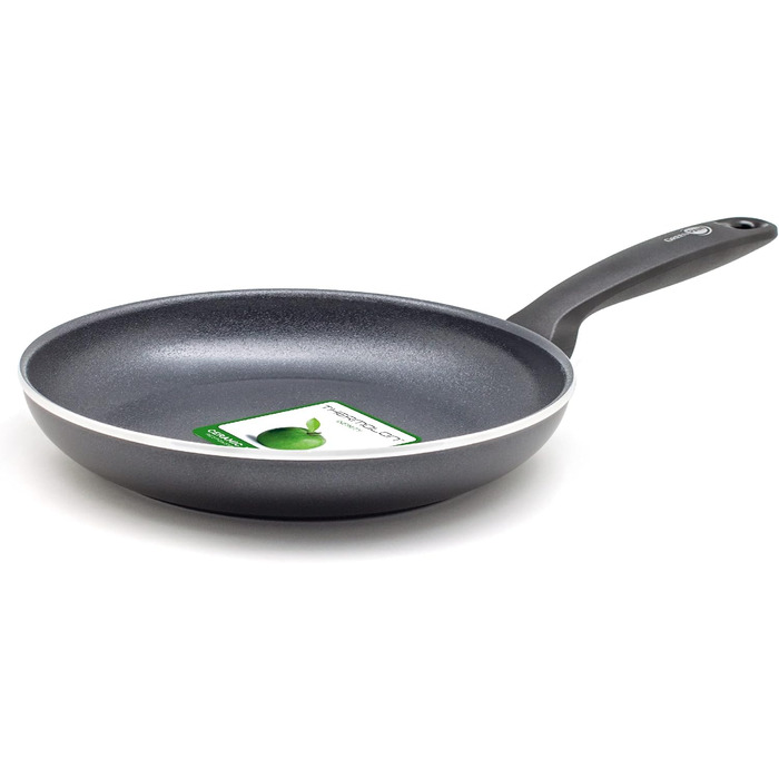 GreenPan Andorra антипригарна керамічна гриль-плита 28 см, PFAS-free, для індукції та духовки, чорна сковорода 20 см