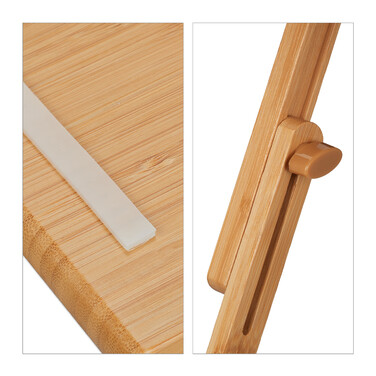Relaxdays Bamboo Bathtub Caddy with Feet