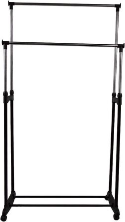 Home Vida Clothes Rack, Double Clothes Rail, Adjustable, Silver