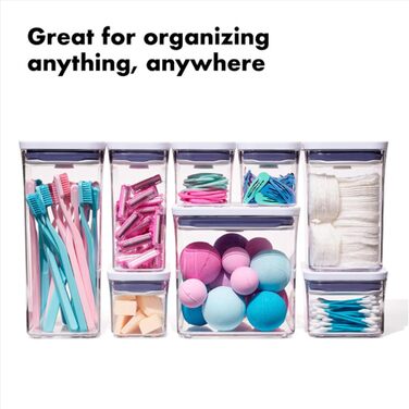 OXO Good Grips Pop Контейнери для зберігання продуктів, 5 шт., пластик, білий (набір 20 предметів)