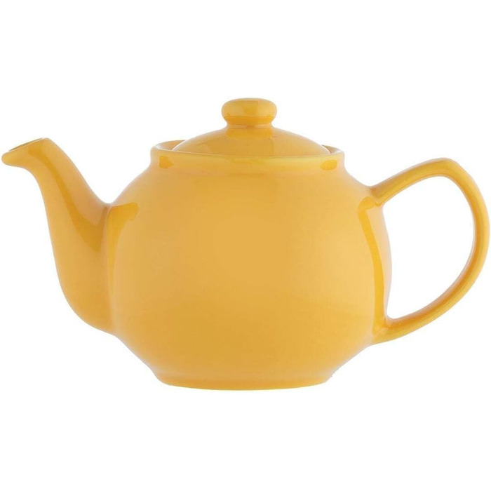 Price & Kensington English Teapot for 2, made from high-quality stoneware, teapot with glossy glaze, Rockingham, microwave and dishwasher safe, Vintage Teapot Maker (2 cups, Yellow)
