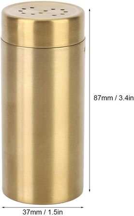 Набір для спецій Nikou: 2 шт. скляні солілки та перечниці з нержавіючої сталі, золоті