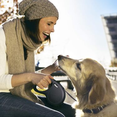 Рулетка для собак Flexi Classic S, 5 м, блакитна – до 12 кг