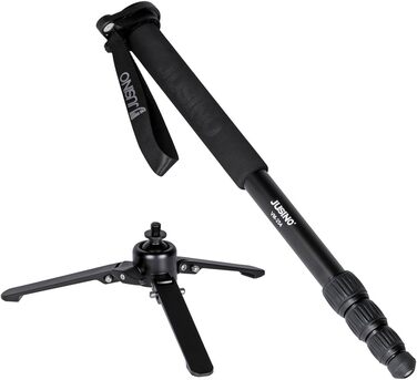 Монопод JUSINO з алюмінію з від'ємним кріпленням/міні-штатив до 153 см, вантажопідйомність 6 кг, VM-254