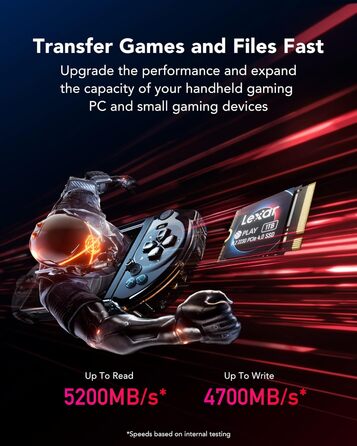 Lexar SSD 1TB M.2 2280 PCIe Gen3x4 NVMe - Внутрішній SSD накопичувач для ПК та геймерів