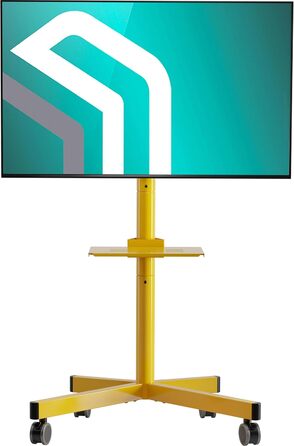ONKRON Телевізійна тумба на коліщатках для телевізорів 23-60 дюймів, до 40 кг, VESA 100x100-400x400, жовта TS1137-YW