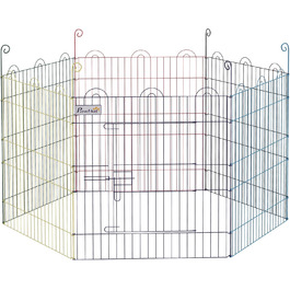 PawHut® вольєр для цуценят, огорожа для собак, вольєр-загон, 120x60x80 см (різнокольоровий)