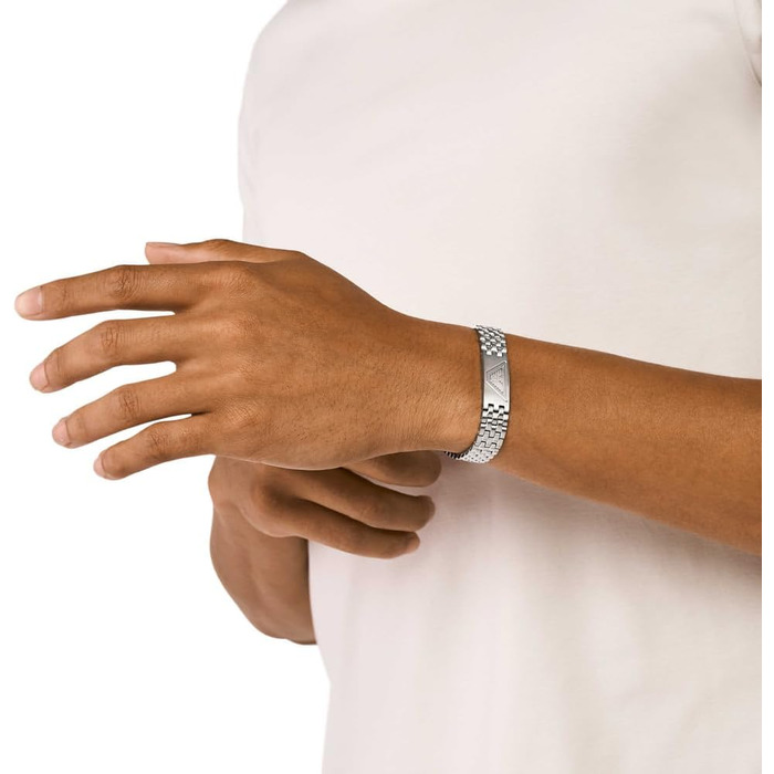 Браслет Emporio Armani EGS3126040 чоловічий сталевий з логотипом